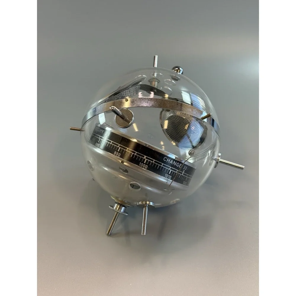 Vtg Sputnik Weather Station Barometer Hygrometer Thermometer Western Germany